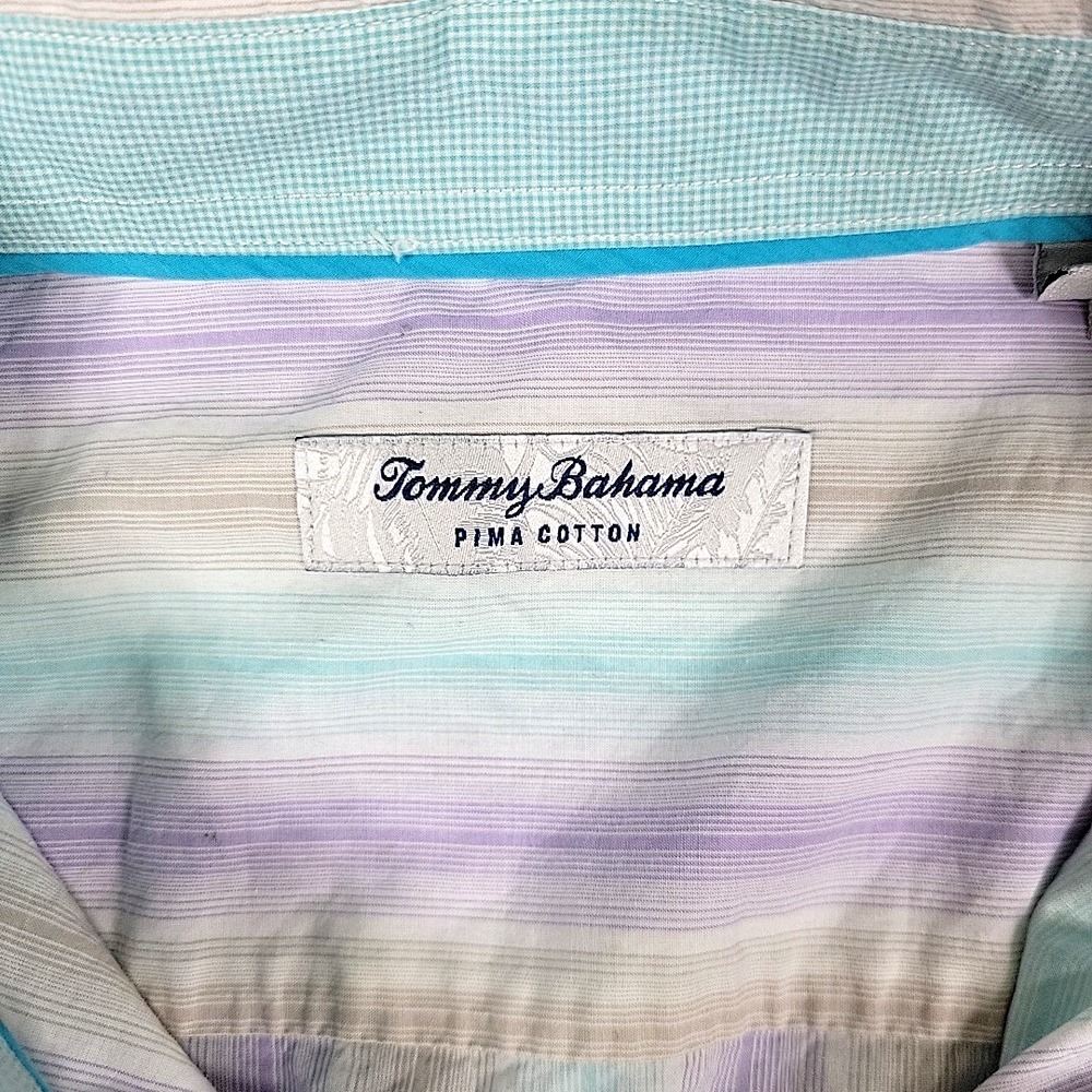 Tommy Bahama Button Down Shirt Men's Large Long Sleeve Collared 100% Puma Cotton - Picture 5 of 11